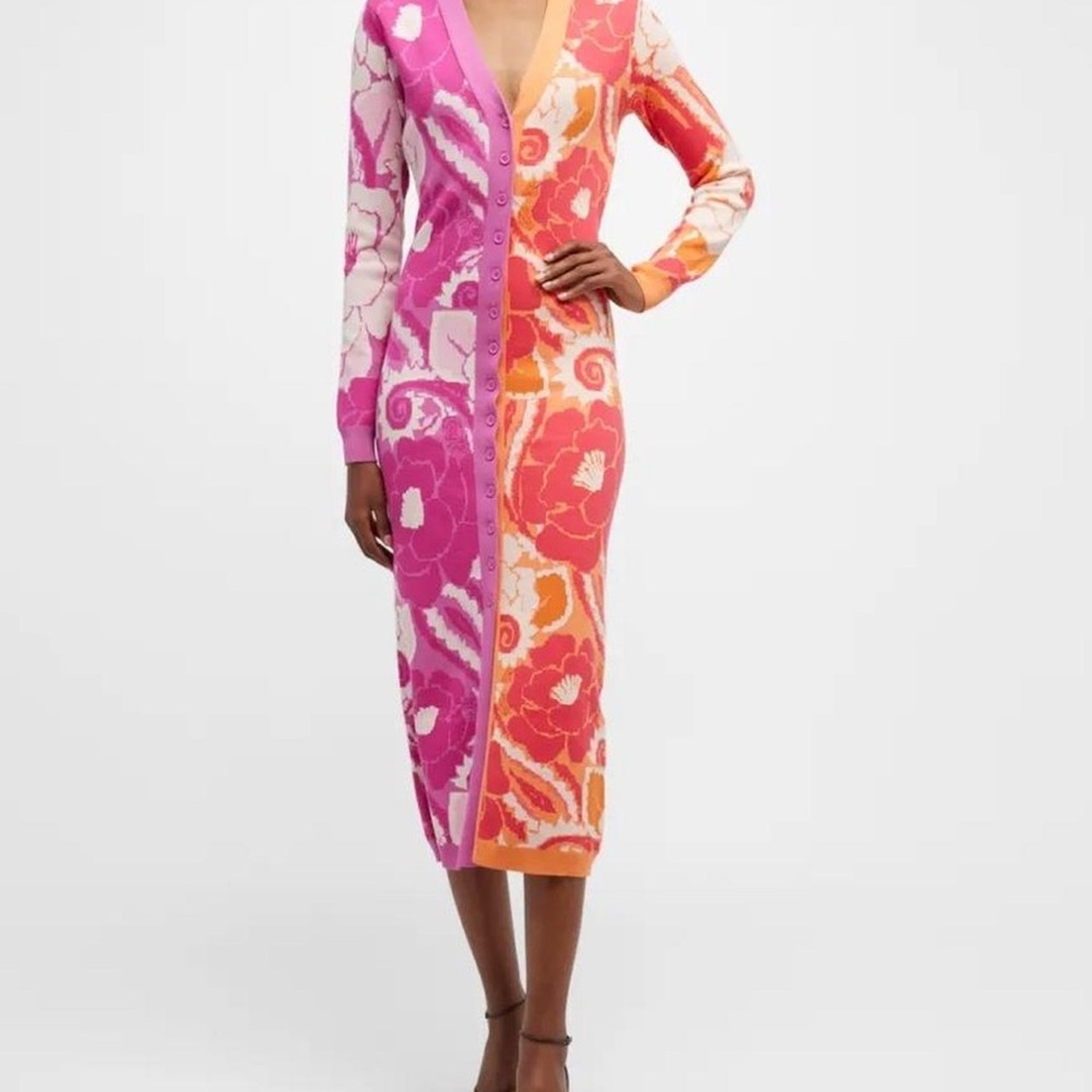 Floral Pink and Orange Farm Rio Dress